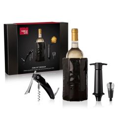 Vacu Vin Şarap Seti, Premium (4 Parça), Hediye Kutulu