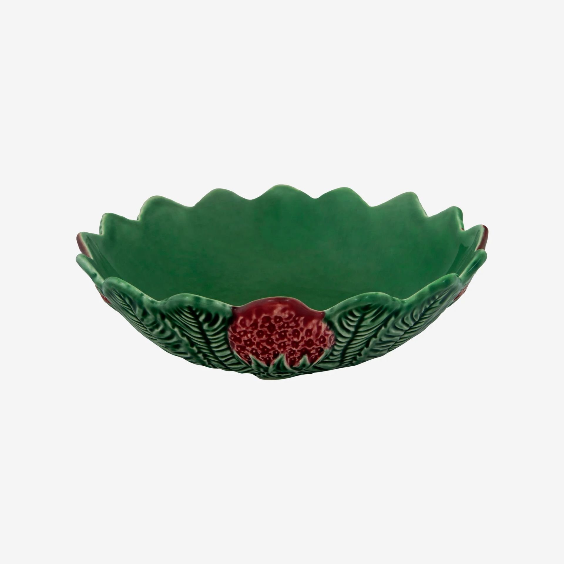 Bordallo Pinheiro Strawberries Yeşil Seramik Servis Kasesi 65001267