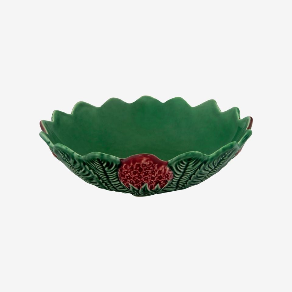 Bordallo Pinheiro Strawberries Yeşil Seramik Servis Kasesi 65001267