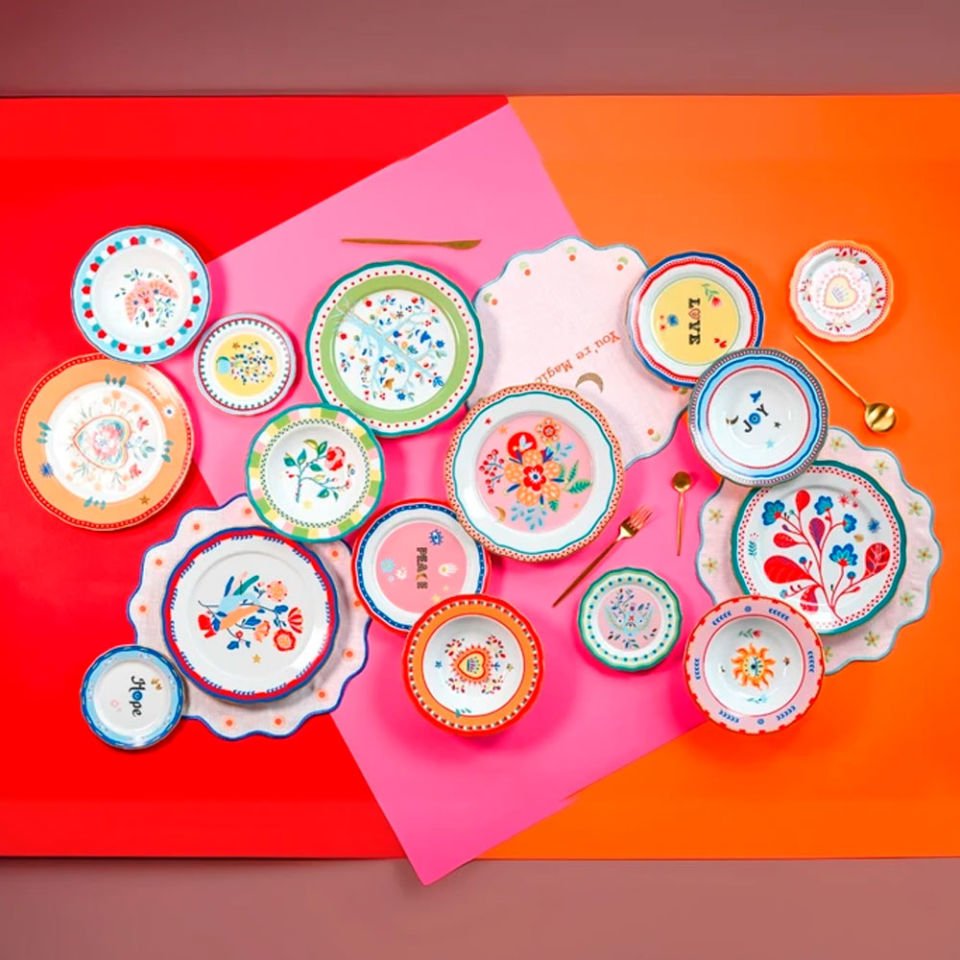 Baci Milano Mamma Mia Yaprak Desenli Yemek Tabağı 28 cm