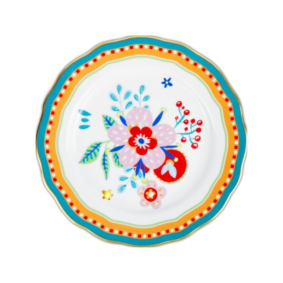 Baci Milano Mamma Mia Çiçek Desenli Tabak 22 cm