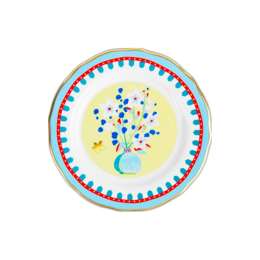 Baci Milano Mamma Mia Vazo Desenli Tatlı Tabağı 16 cm