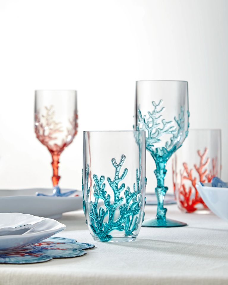 Mavi Akrilik Su Bardağı 600 Ml Bambu Collection by Chiara Alessi