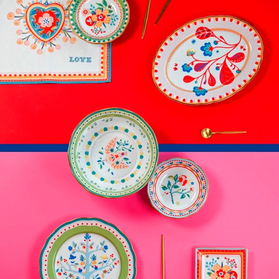 Baci Milano Mamma Mia Mavi Desenli Kase 26 cm x 11 cm