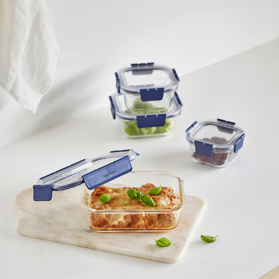 LL Top Class Fırın & Saklama Kabı Dörtgen Kilitli 1.6 lt Mavi