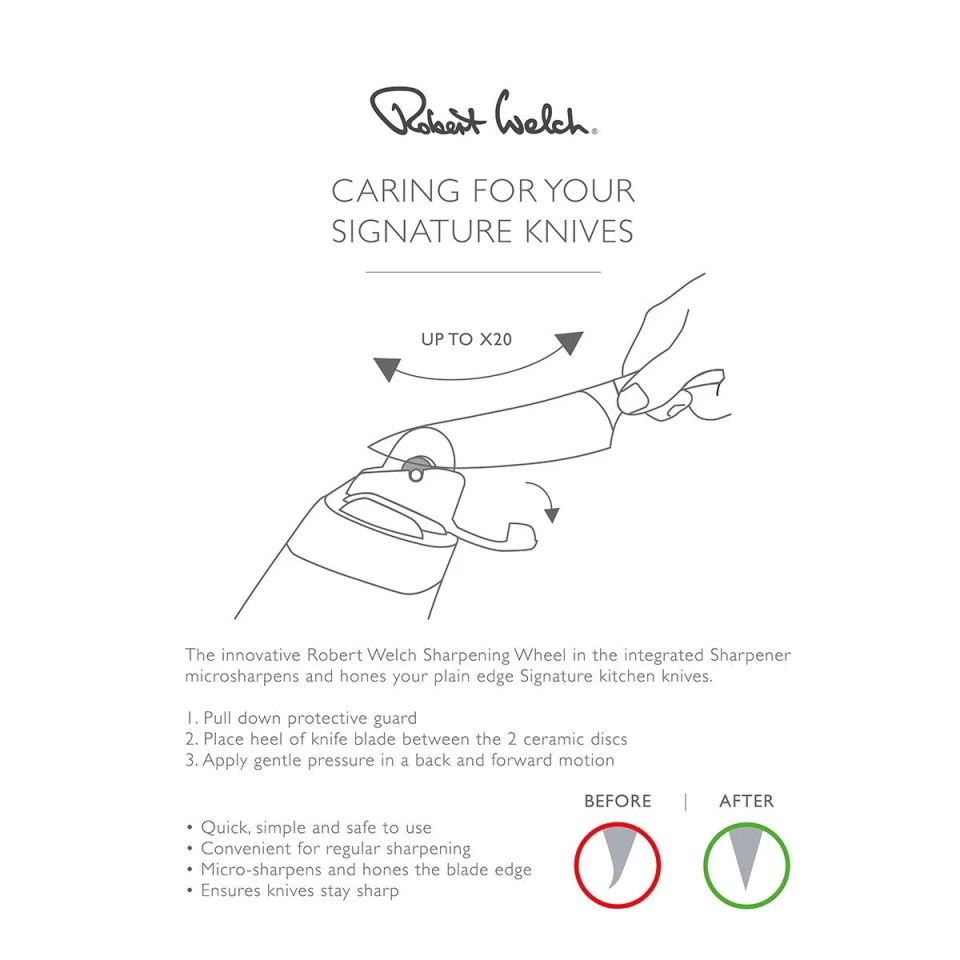 Robert Welch Bileyici ile Signature Bıçak Blok Seti