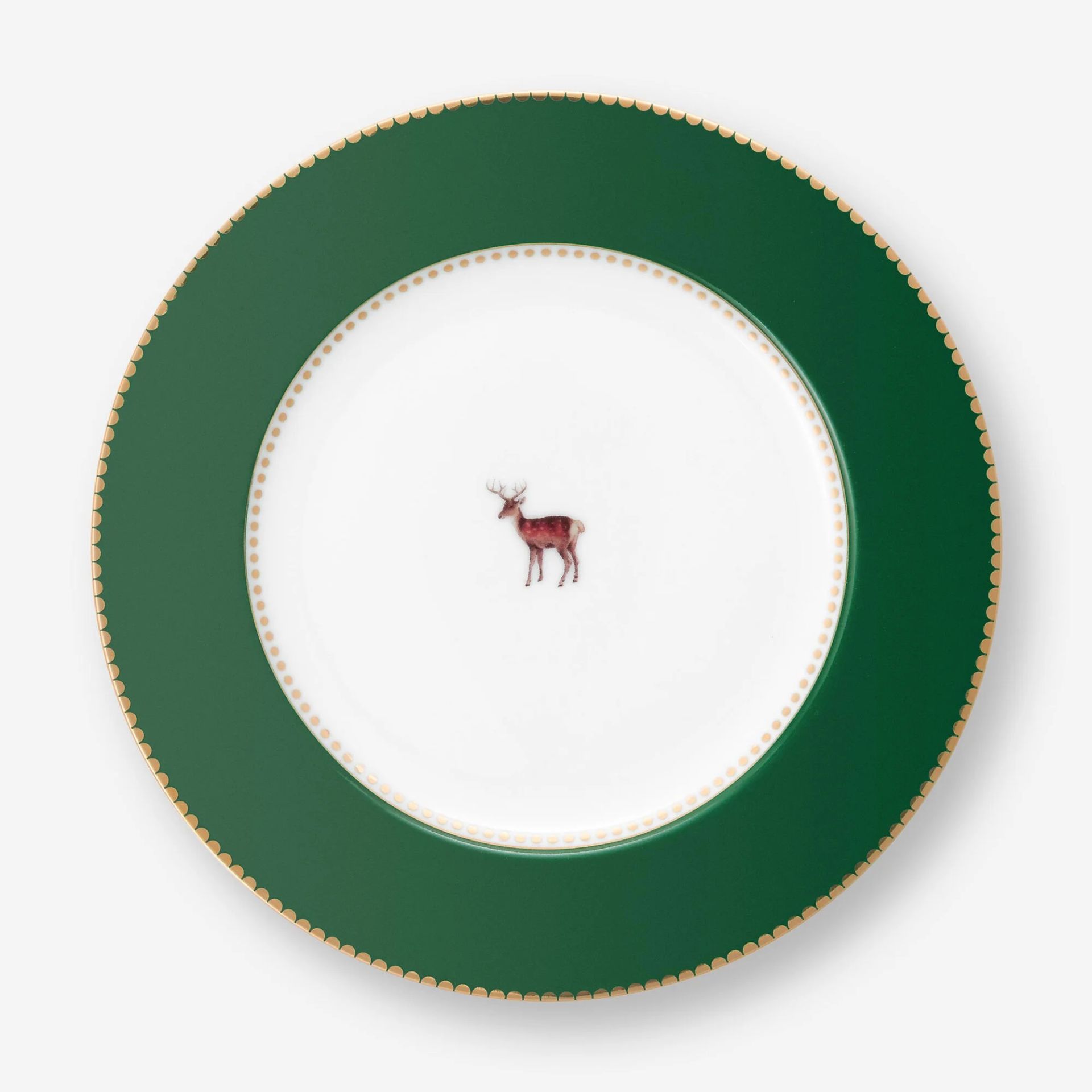 Yeşil Porselen Kahvaltı Tabağı 21 Cm Love Birds Collection by Pip Studio