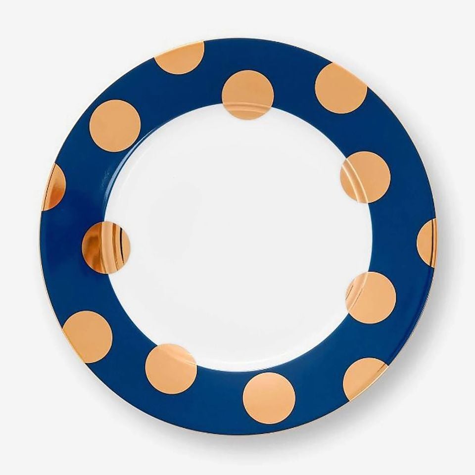 Lacivert 2'li Porselen Yemek Tabağı 26,5 Cm Dot Delight Collection by Pip Studio