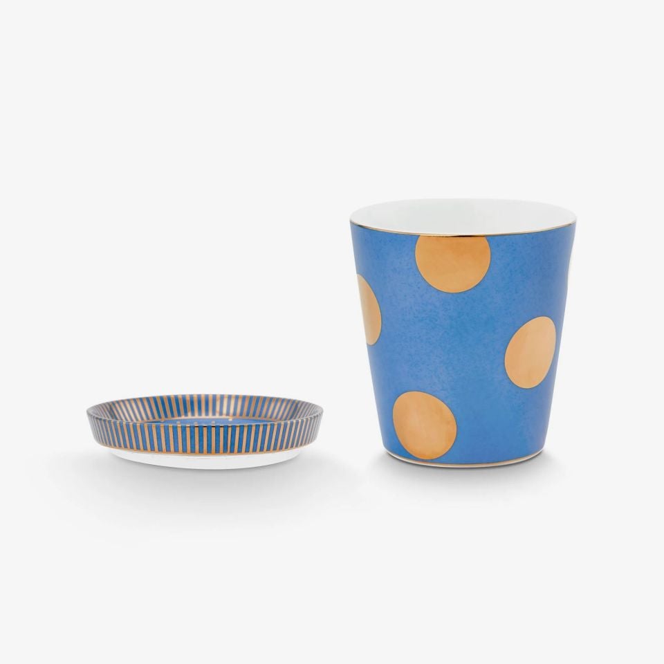 Mavi Porselen Latte Bardağı 290 Ml Dot Delight Collection by Pip Studio