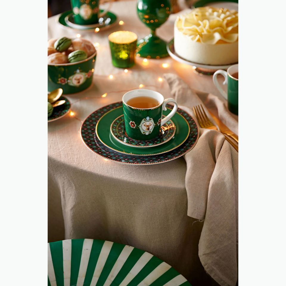 Yeşil Porselen Kase 15 Cm Love Birds Collection by Pip Studio