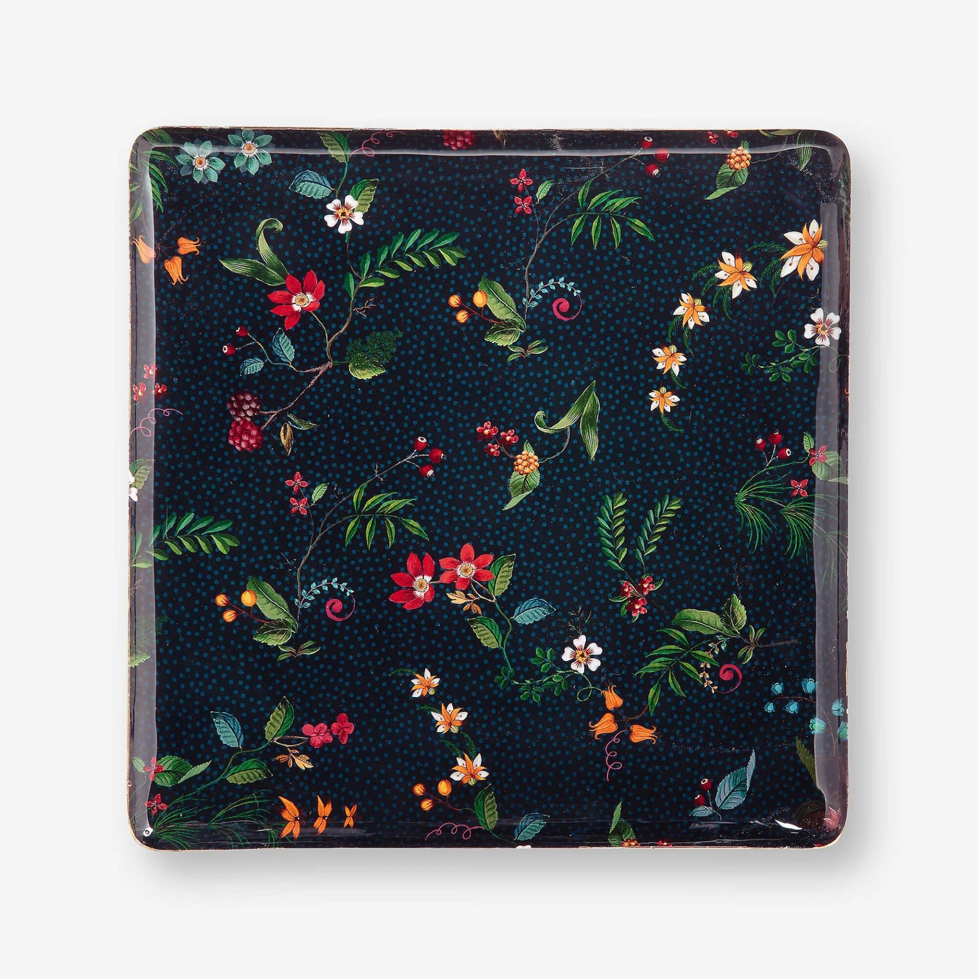 Lacivert Metal Tepsi 30,5X30,5 Cm Berry Blues Collection by Pip Studio