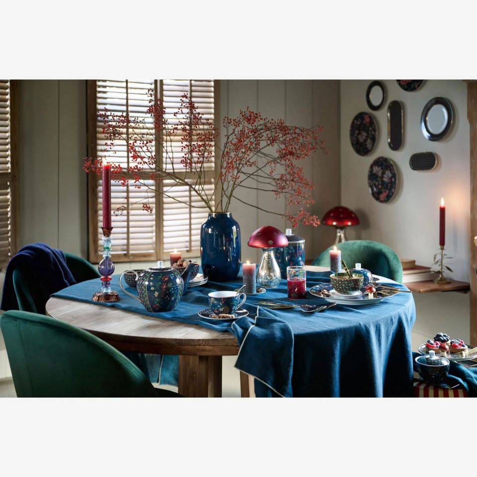 Lacivert Metal Tepsi 30,5X30,5 Cm Berry Blues Collection by Pip Studio