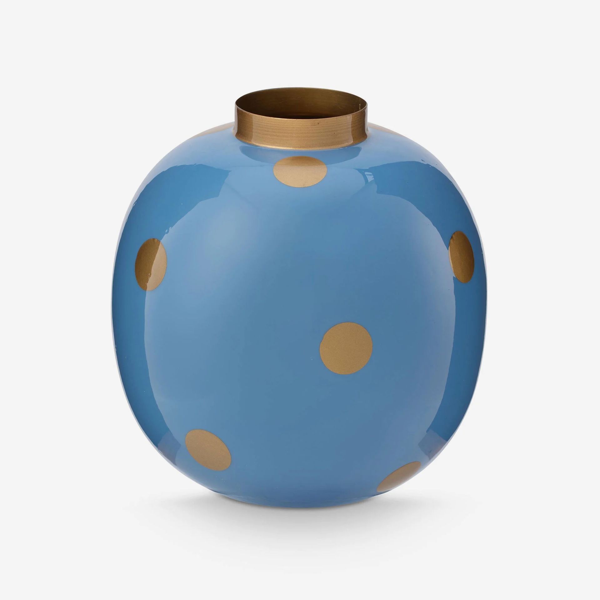 Mavi Metal Vazo 23 Cm Dot Delight Collection by Pip Studio