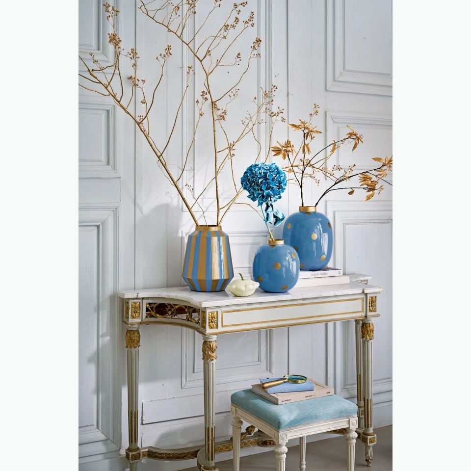 Mavi Metal Vazo 32 Cm Dot Delight Collection by Pip Studio