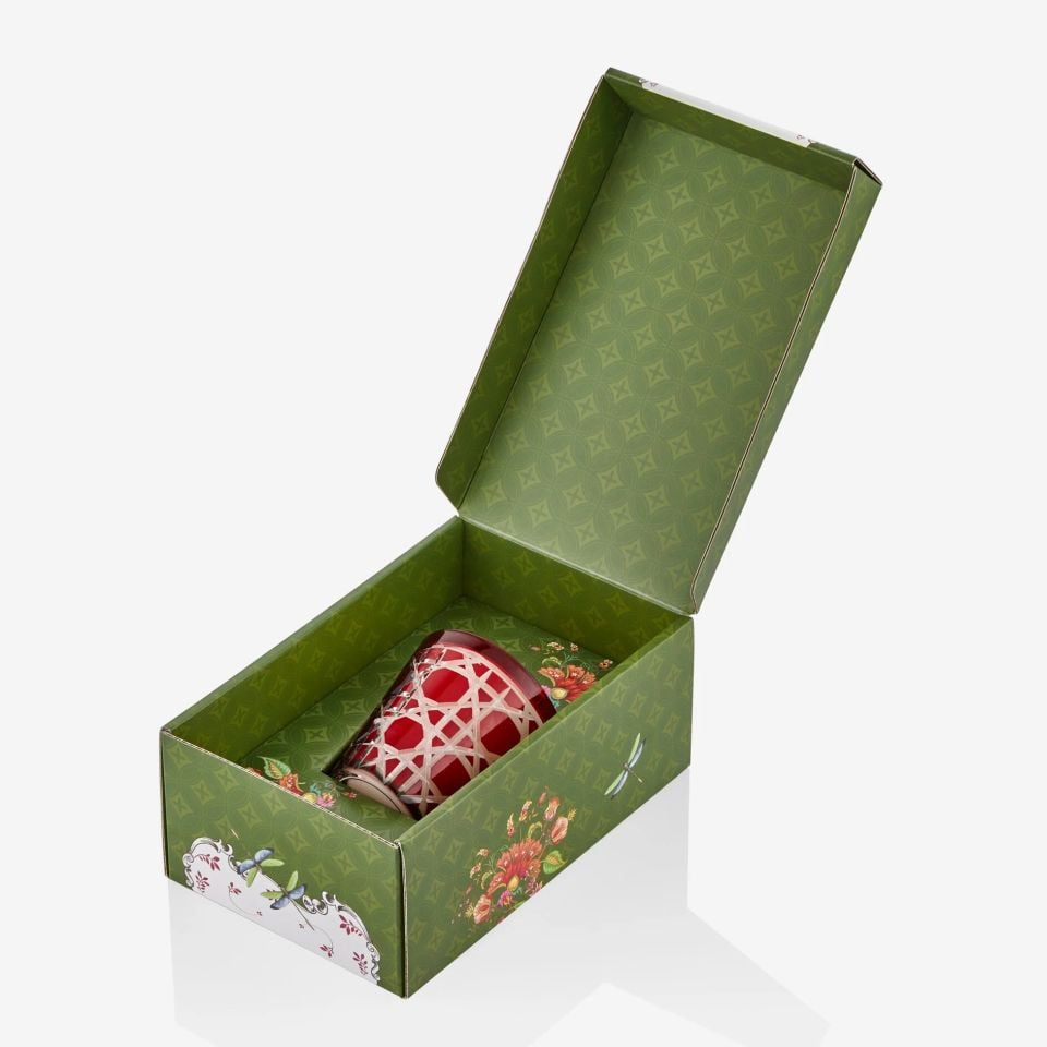 Kırmızı Cam Mum 10 Cm Gloria Cinnamon Collection by Chiara Alessi