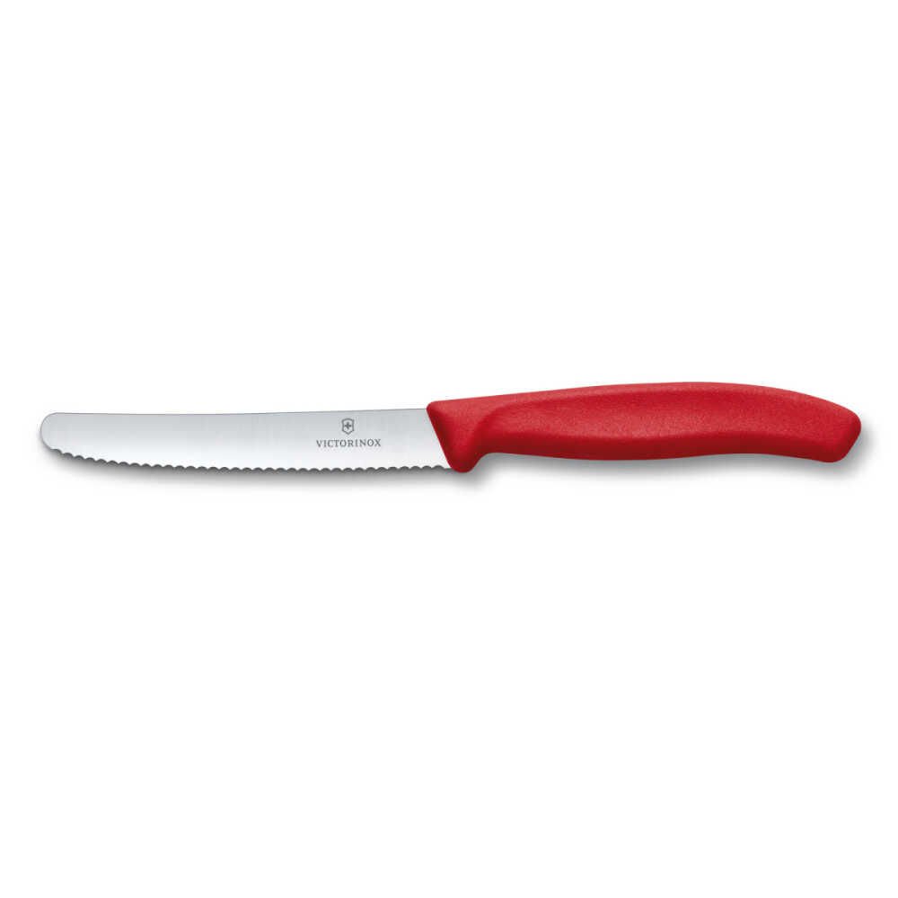 Victorinox 6.7831 11cm Kırmızı Tırtıklı Domates ve Sofra Bıçağı