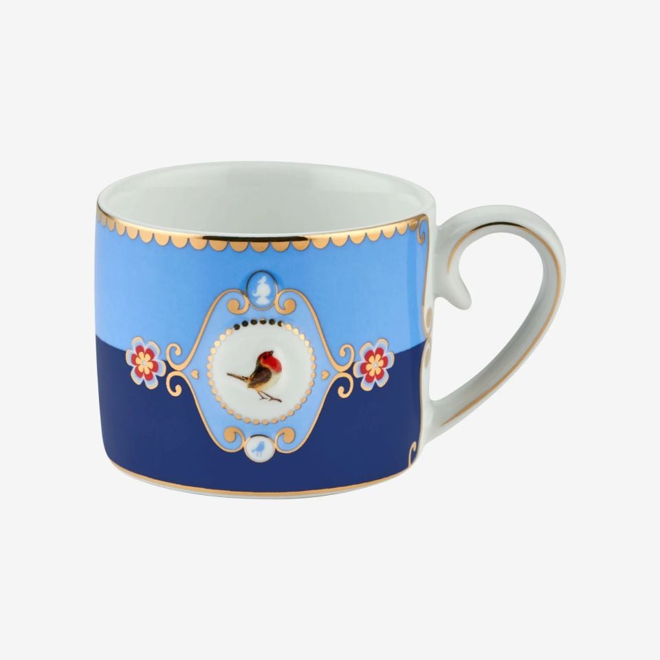 Mavi Porselen Kahve Fincanı 125 Ml Love Birds Collection by Pip Studio