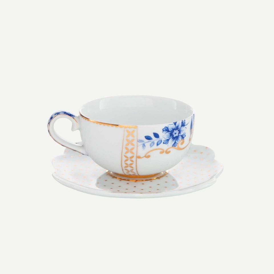 Mavi Beyaz Porselen Kahve Fincanı 125 Ml Royal White Collection by Pip Studio