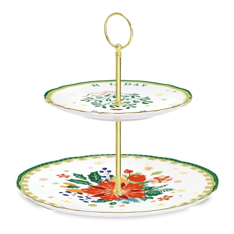 Baci Milano Mamma Mia 2 Katlı Kek Standı Yeşil