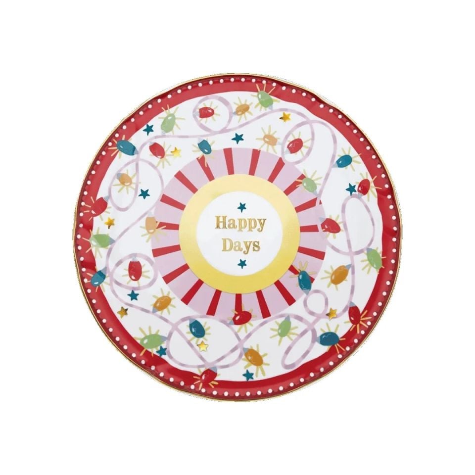 Baci Milano Mamma Mia Happy Days Yazılı Servis Tabağı 32 cm