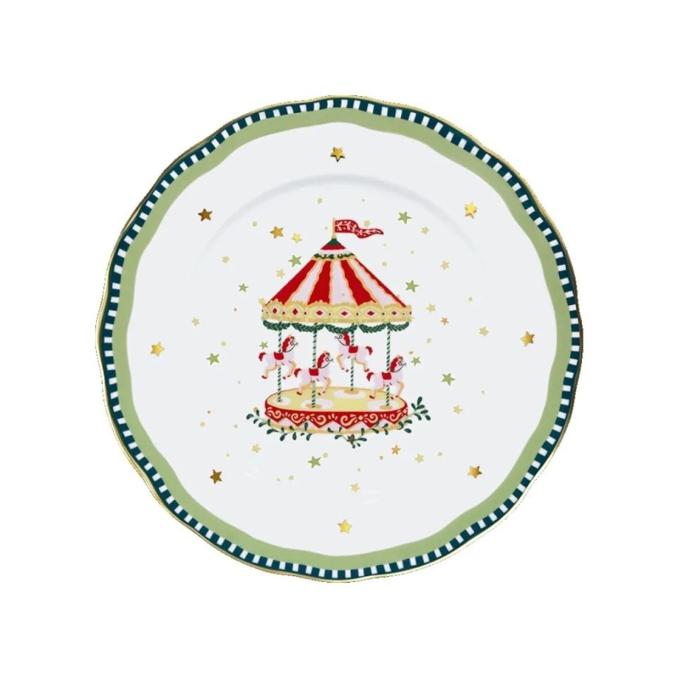 Baci Milano Mamma Mia Atlıkarınca Desenli Yemek Tabağı 28 cm