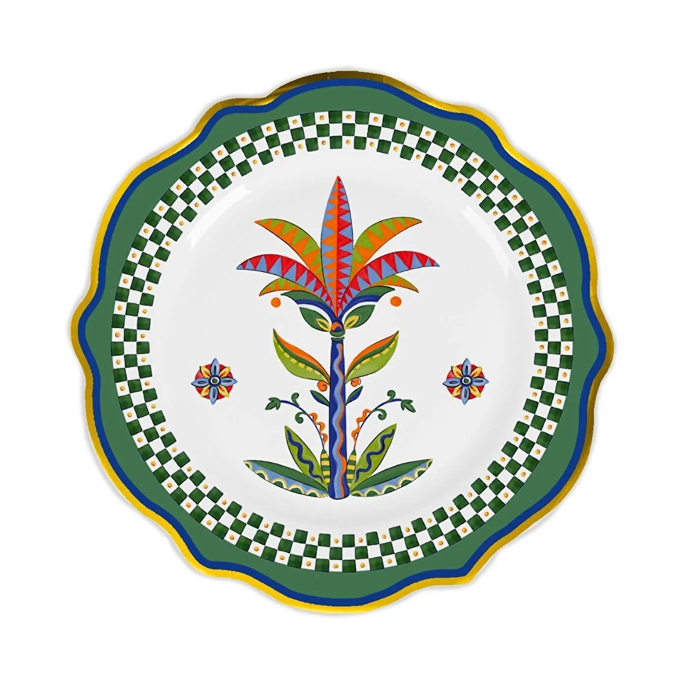 Baci Milano Dolce Vita Palmiye Ağacı Desenli Yemek Tabağı 27 Cm