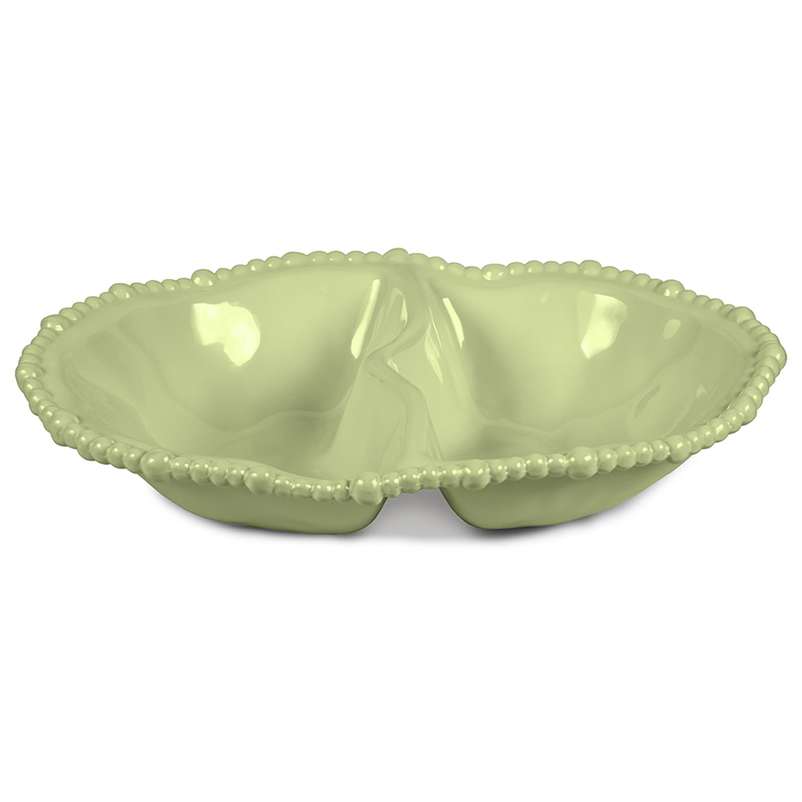 Baci Milano Joke Table Kitchen Melamin 2'li Bölmeli Tabak Yeşil 33 cm x 22,5 cm