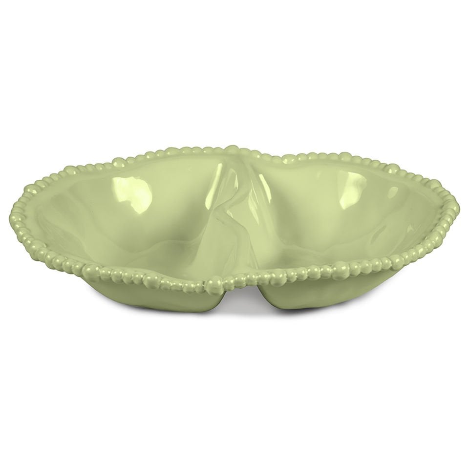 Baci Milano Joke Table Kitchen Melamin 2'li Bölmeli Tabak Yeşil 33 cm x 22,5 cm
