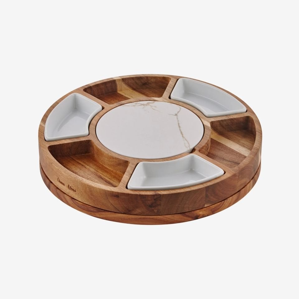 Kahverengi Ahşap Peynir Sunum Tabağı Acacia Elegance Collection by Chiara Alessi