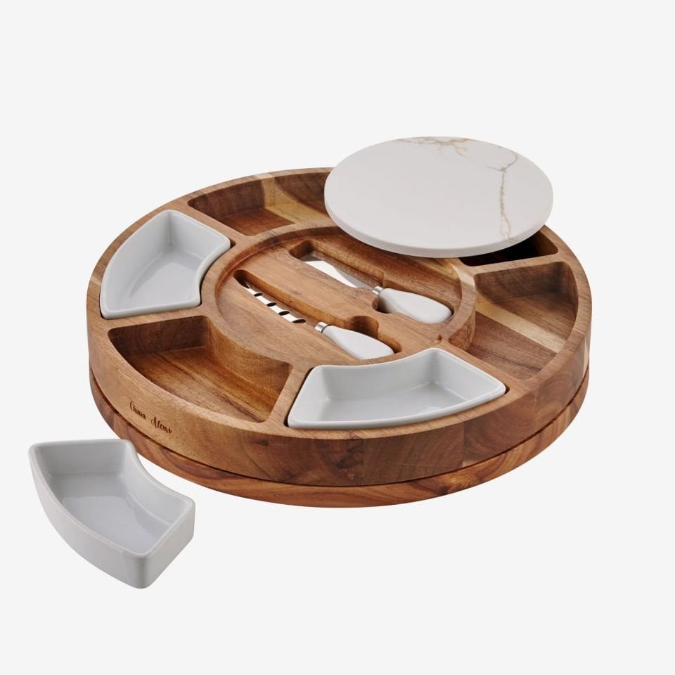 Kahverengi Ahşap Peynir Sunum Tabağı Acacia Elegance Collection by Chiara Alessi