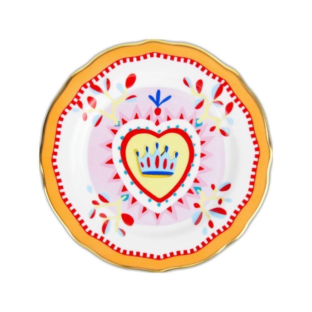 Baci Milano Mamma Mia Kalp Desenli Tatlı Tabağı 16 cm