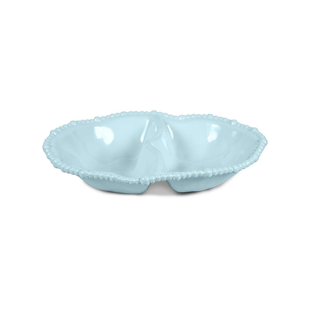 Baci Milano Joke Table Kitchen Melamin 2'li Bölmeli Tabak Aqua 33 cm x 22,5 cm