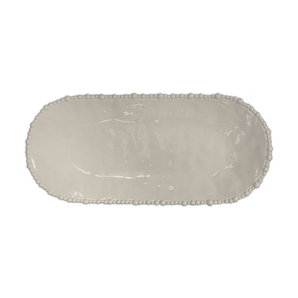 Baci Milano Joke Table Kitchen Melamin Oval Servis Tabağı 24 cm x 53 cm Kahverengi