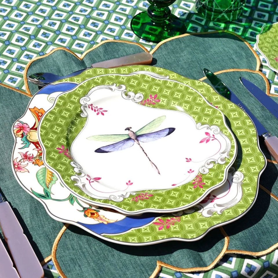 Yeşil Porselen Yemek Tabağı 26 Cm Allure Collection by Chiara Alessi
