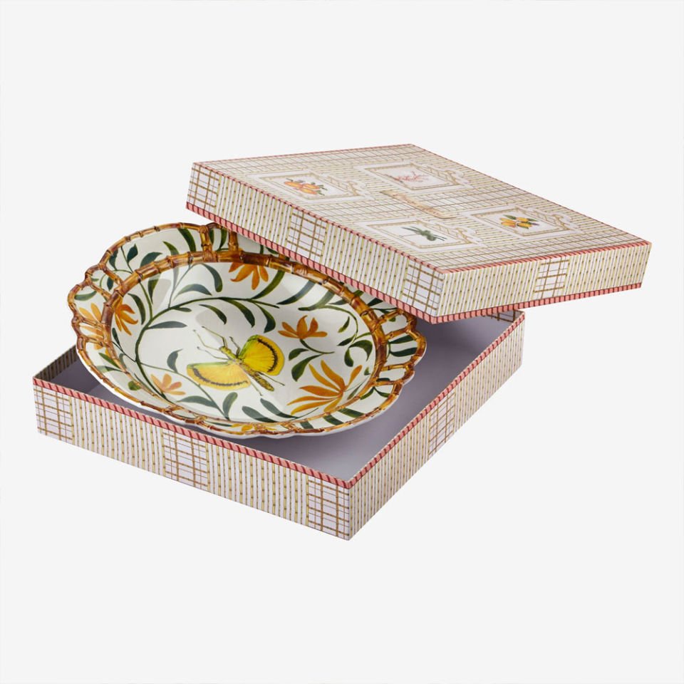 Beyaz Melamin Kase 38 Cm Bambu Collection by Chiara Alessi