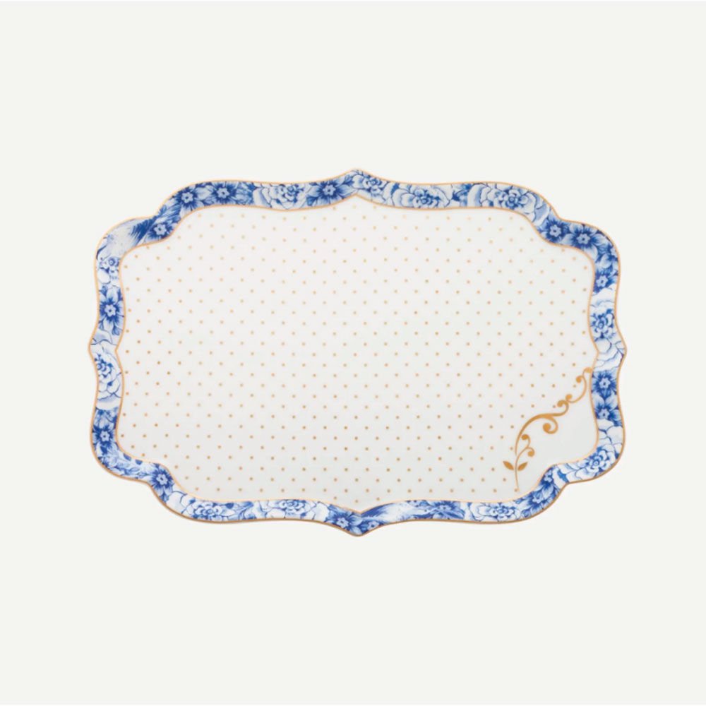 Mavi Beyaz Porselen Tepsi 26 Cm Royal White Collection by Pip Studio