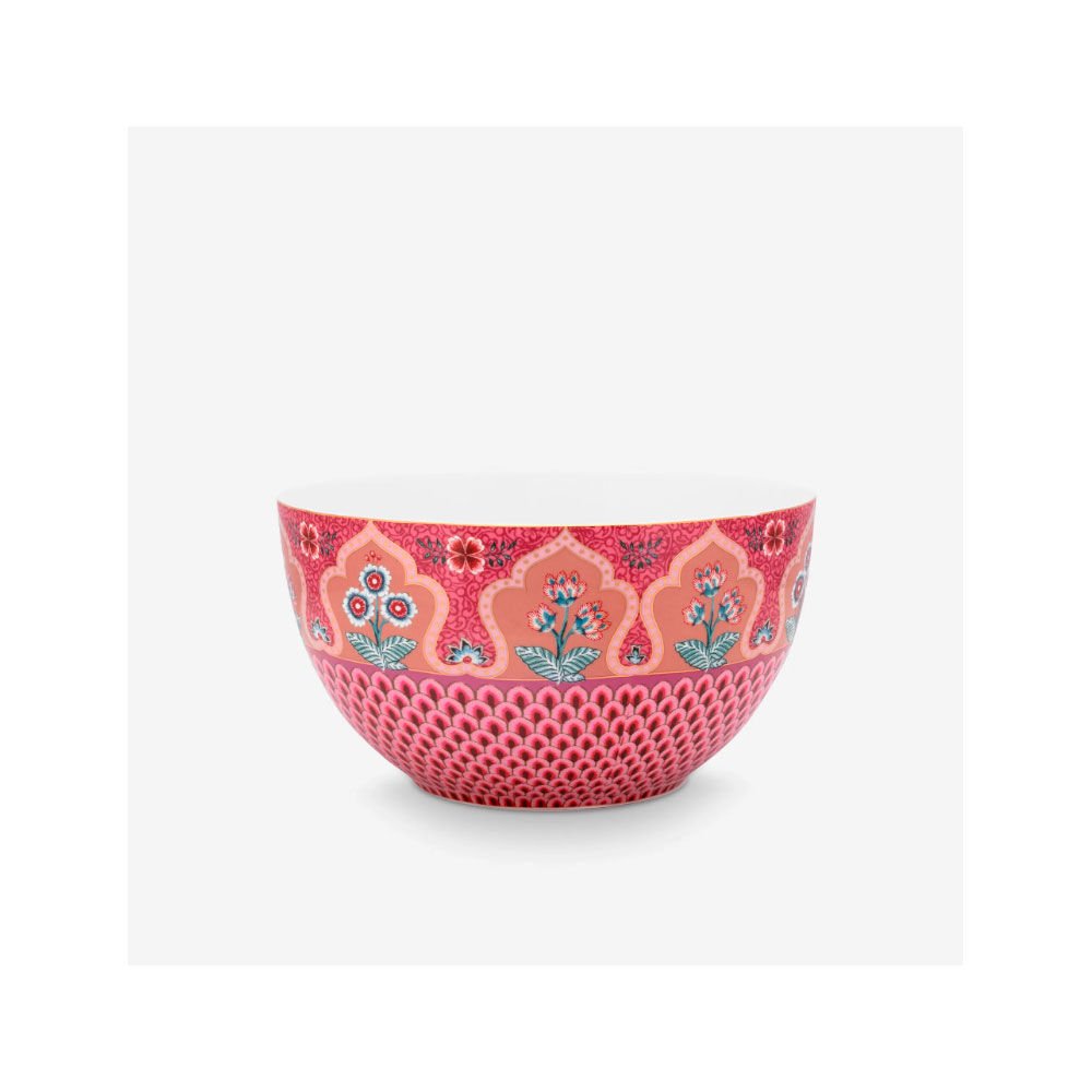 Kırmızı Porselen Kase 18 Cm Flower Festival Collection by Pip Studio