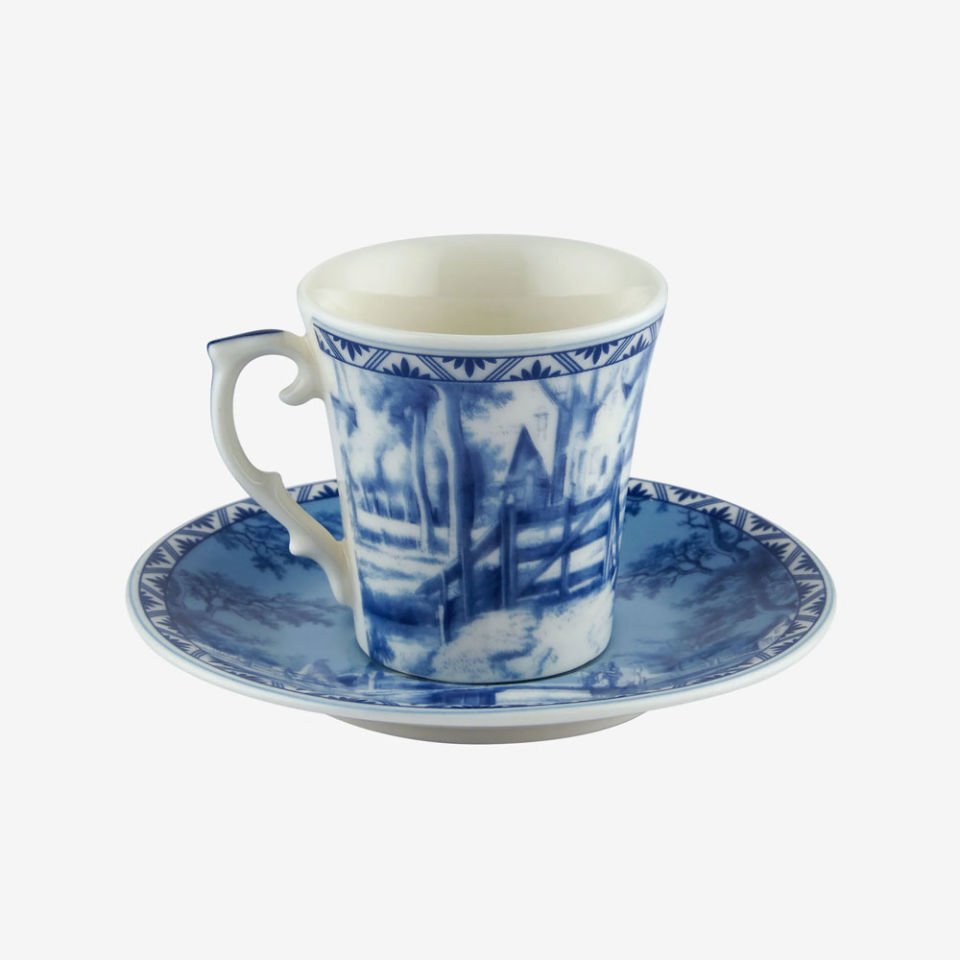 Mavi Porselen Kahve Fincan Seti 120 Ml Romance Collection by Chiara Alessi