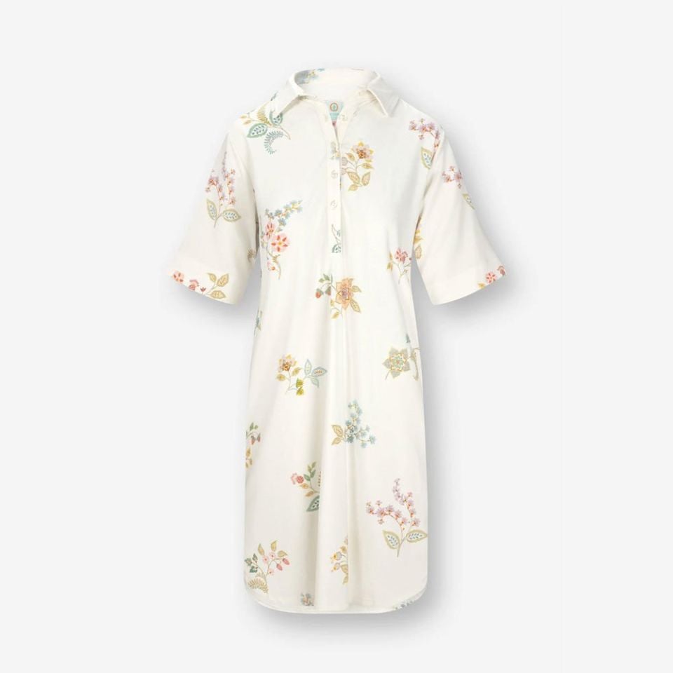 Beyaz Viscose Gecelik Devi Collection by Pip Studio Medium