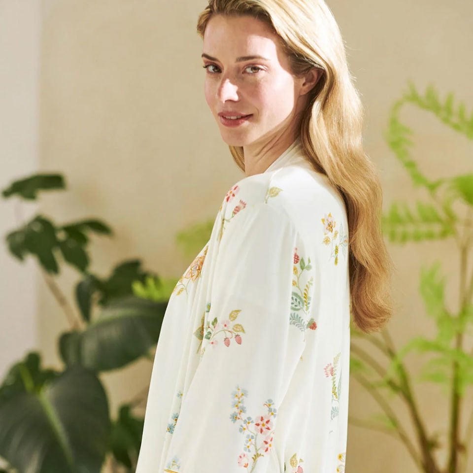 Beyaz Viscose Kimono Naomi Collection by Pip Studio Small