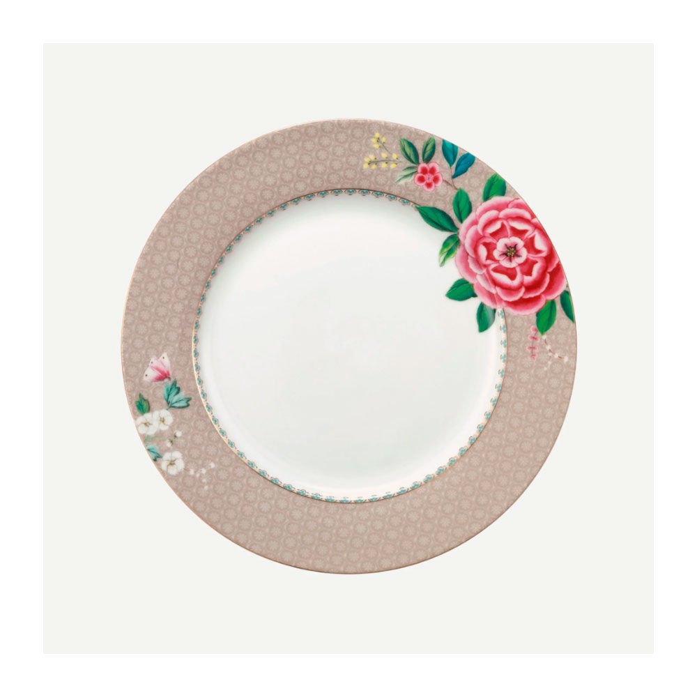 Haki Porselen Yemek Tabağı 26,5 Cm Blushing Birds Collection by Pip Studio
