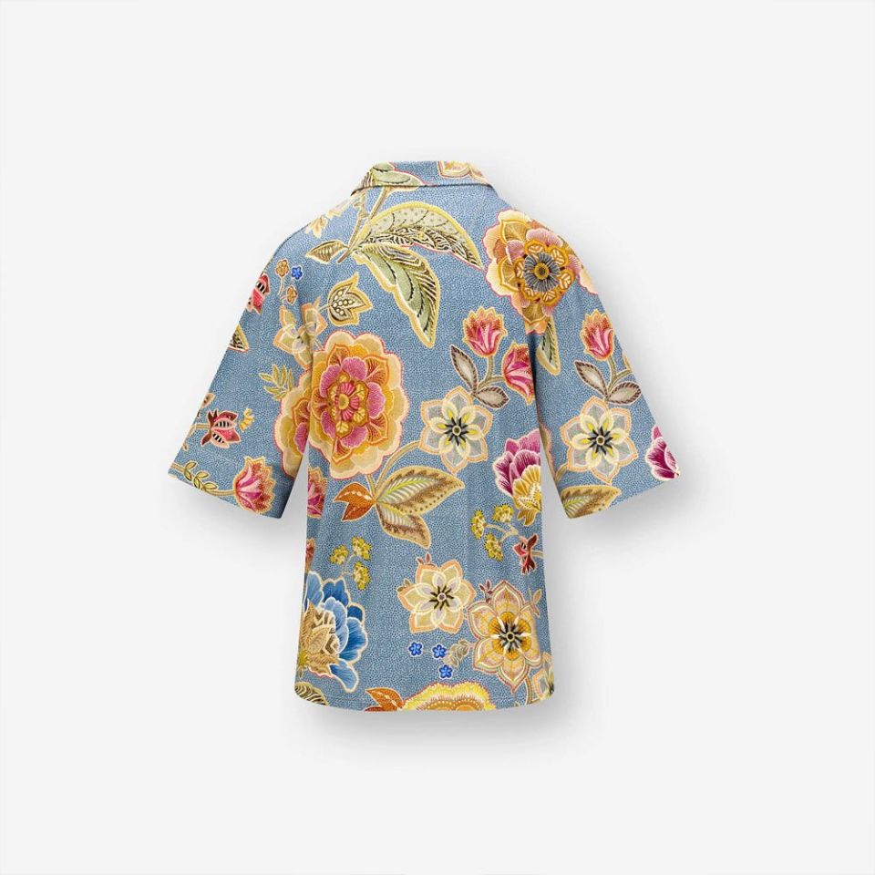 Mavi Viscose Bluz Flora Collection by Pip Studio Medium