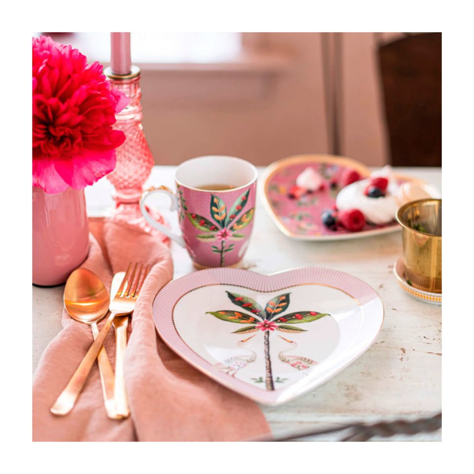 2'Li Pembe Porselen Kalpli Tabak 21,5 Cm La Majorelle Collection by Pip Studio