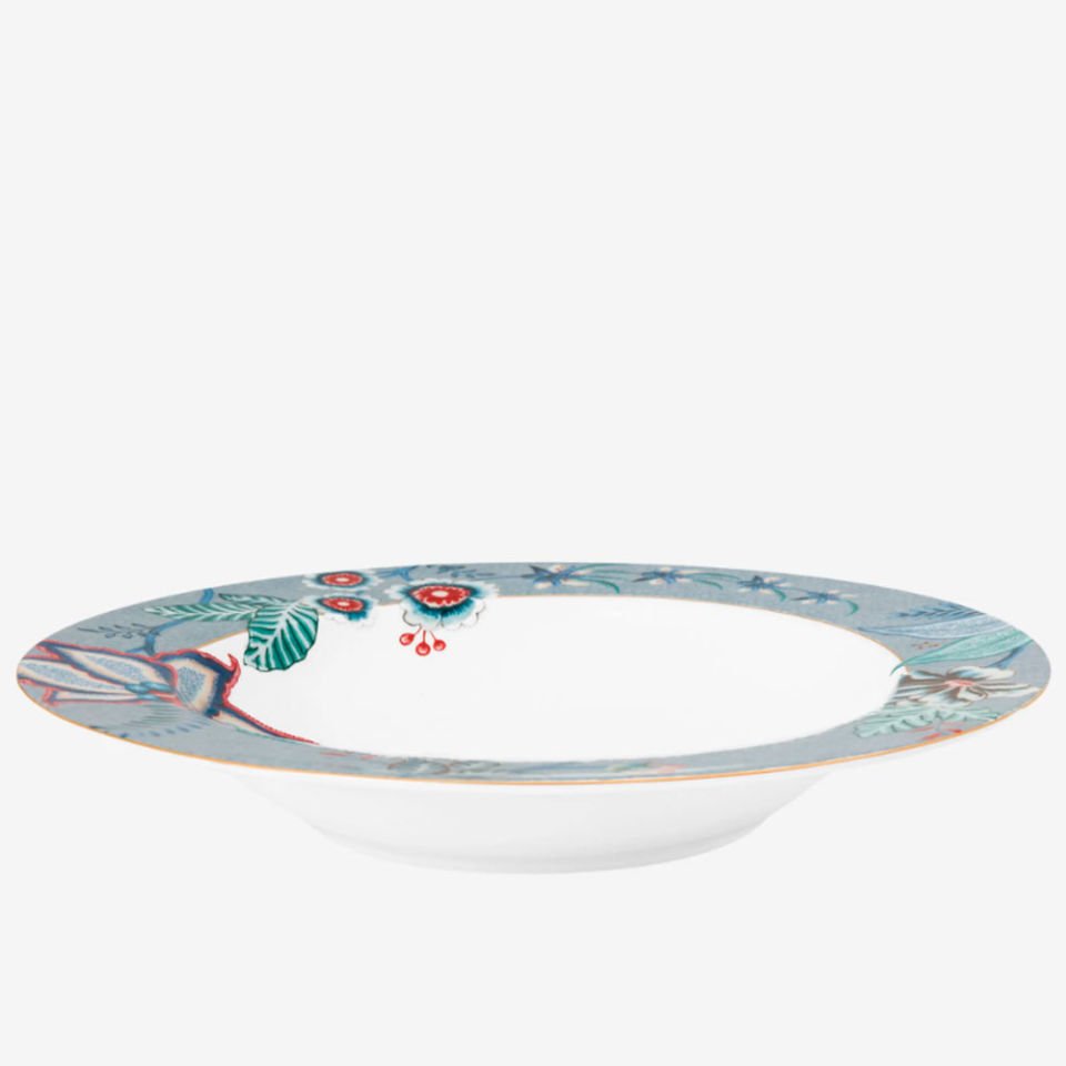 Mavi Porselen Çukur Tabak 21,5 Cm Flower Festival Collection by Pip Studio