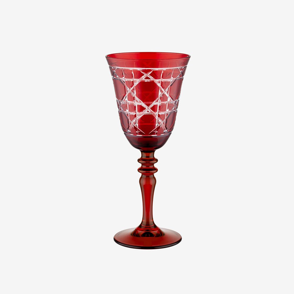 Full Kırmızı Cam Kadeh 270 Ml Gloria Collection by Chiara Alessi