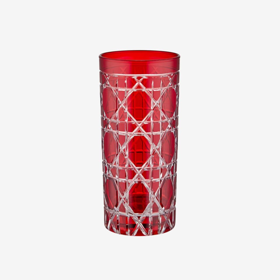 Kırmızı Cam Su Bardağı 485 Ml Gloria Collection by Chiara Alessi