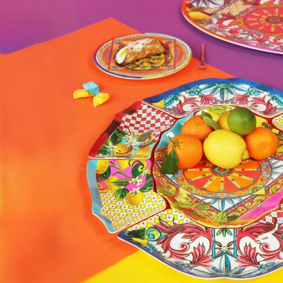 Baci Milano Ortigia 7 Parça Meze Tabağı 60 cm x 50 cm