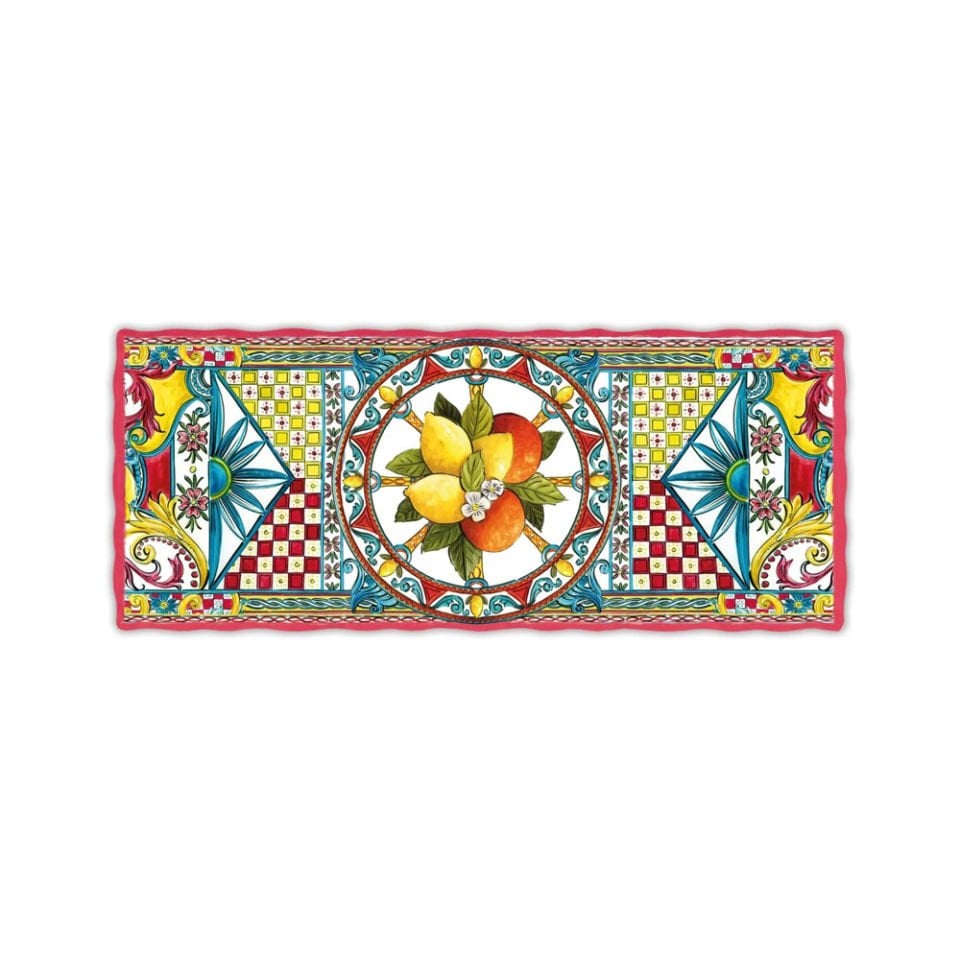 Baci Milano Sicily Tepsi 49 cm x 20 cm Turuncu