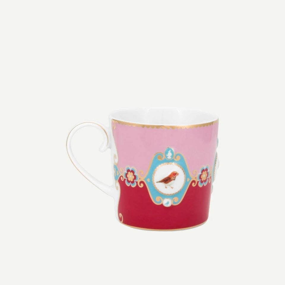 Kırmızı Pembe Porselen Kupa 150 Ml Love Birds Collection by Pip Studio