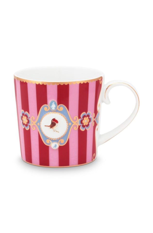 Kırmızı Pembe Porselen Kupa 150 Ml Love Birds Collection by Pip Studio